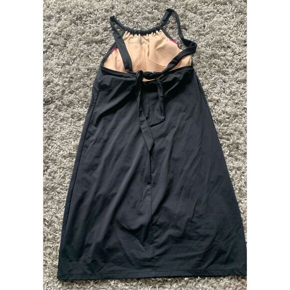 Athleta Kokomo black SHELF sport BRA Swim Sun Tank Dress sz M - Picture 6 of 8